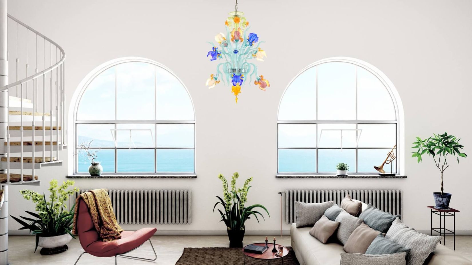 Lampadario Van Gogh Iris 9 Luci